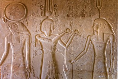 Carvings in the tomb of Sethos II, Valley of the kings, Egypt clipart