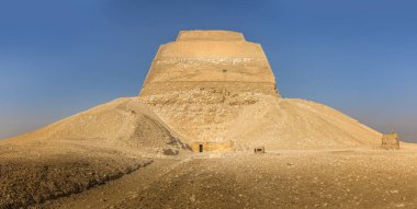Panoramic view of the Meidum Pyramid in Egypt clipart