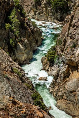 Kings Canyon Ulusal Parkı 'ndaki Creek, Kaliforniya ABD