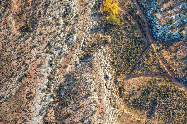 stock image Aerial view on the landscape around  the Arches National Park, Utah