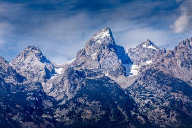 Tetons dağlarının zirveleri Grand Teton Ulusal Parkı, Wyoming ABD