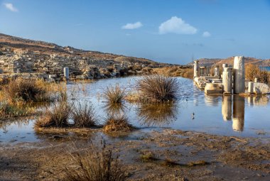 Arkeolojik alan. Delos, Yunanistan, bir dünya mirası sahasının