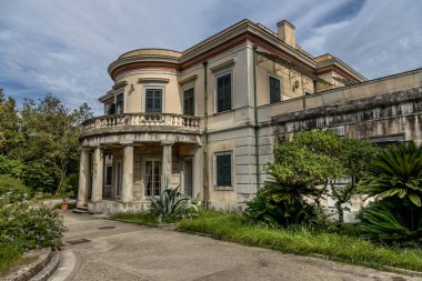 11 Ekim 2024, Korfu Yunanistan - Yunanistan 'ın Korfu adasındaki Mon Repos Sarayı