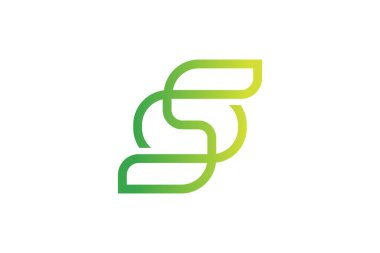 Harflerin gradyan logo vektör tasarımı basit logo şablonu kavramı. 