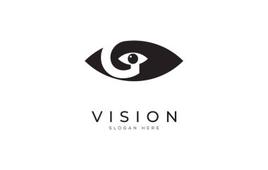 Modern eye logo vector design template. Eye icon creative logo vision design concept  clipart