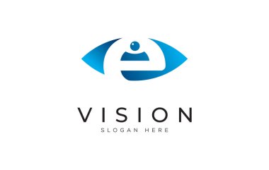 Modern eye logo vector design template. Eye icon creative logo vision design concept  clipart