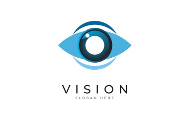 Modern eye logo vector design template. Eye icon creative logo vision design concept.  clipart