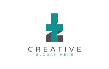 Modern creative letter tz and zt logo vector design symbol. Business logo design template abstract creative illustration simple logo.  clipart
