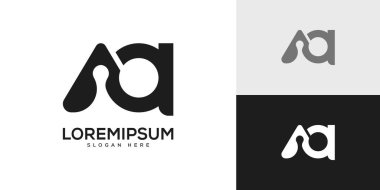 A harfi Logo Vektörü Minimum Tasarım Şablonu.