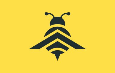 arı logo vektör tasarım şablonu