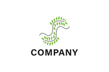 Yaratıcı ağaç yaprağı logosu, basit tasarım