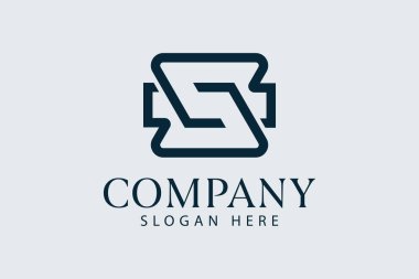 Soyut harf şablon tasarımı