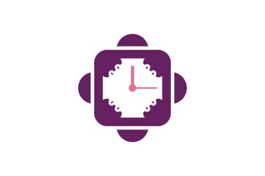 Clock logo vector design. Simple clock design template clipart