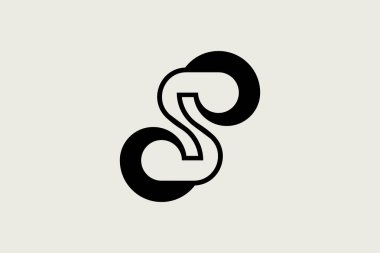 S logo şablonu tasarım vektörü