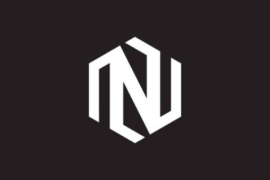 Çokgen Harfi NN logo vektör şablonu