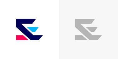 E logo şablon vektör tasarımı