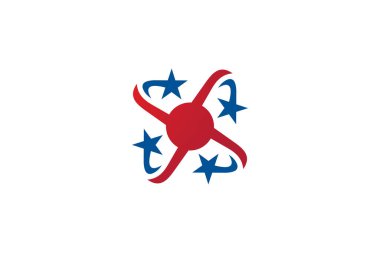 Globe Star logo vektör tasarım şablonu