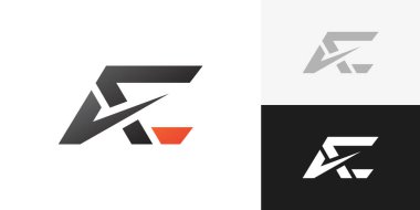 Harf AC Minimum Logo Vektörü Tasarım Şablonu.