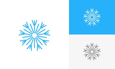 vektör kar taneleri logo şablonu tasarımı
