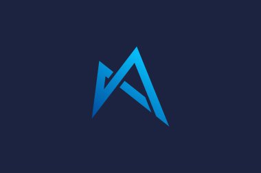 M harfi logo simgesi vektör şablonu konsepti 1