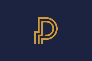 p harfi logo ikonu vektör tasarım şablonu kavramı