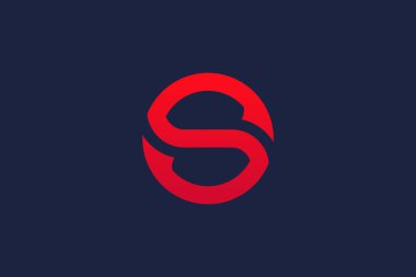 S harfi logo simgesi vektör tasarım şablonu kavramı
