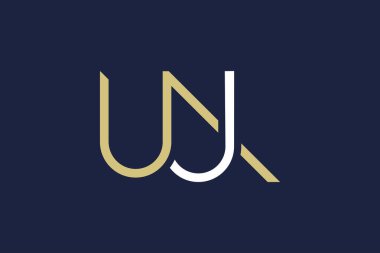 uj ve wj logo simgesi vektör tasarım şablonu kavramı 