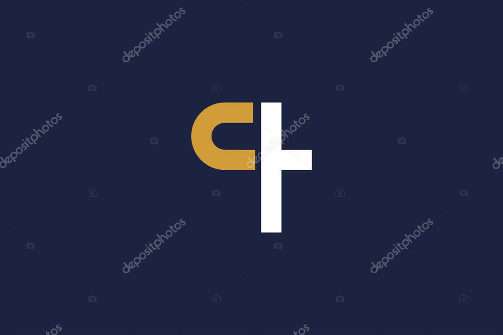 Letter ct logo icon  vector design template  concept