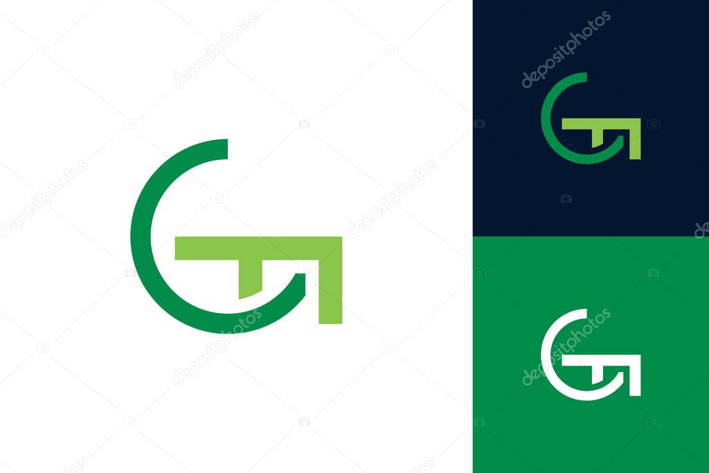 Letter c f logo icon  vector design template  concept