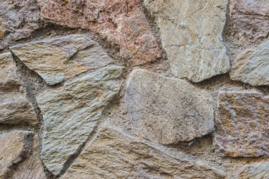 Eski antik binanın yapısal taş duvarı.