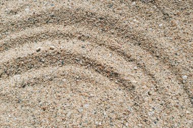 Yellow sand near the water on the sea beach. Nature background. clipart