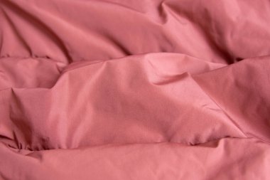 Doku dokusu. Tekstil kahverengi örgü kumaş arka plan. Kış havası için ceket ya da ceket..