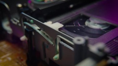This Retro Television static was filmed using an old tube television set and a macro probe lens.