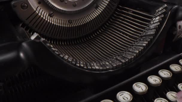 Una Hermosa Máquina Escribir Vintage 100 Años Escritorio 100 Años — Vídeo de stock
