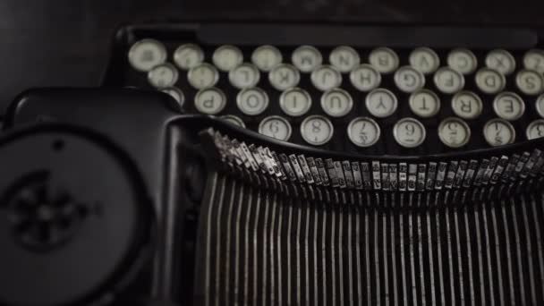Una Hermosa Máquina Escribir Vintage 100 Años Escritorio 100 Años — Vídeos de Stock
