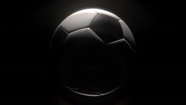 Clean Simple Dynamic Soccer Ball Created Using Adobe Effects Clip — Stock Video