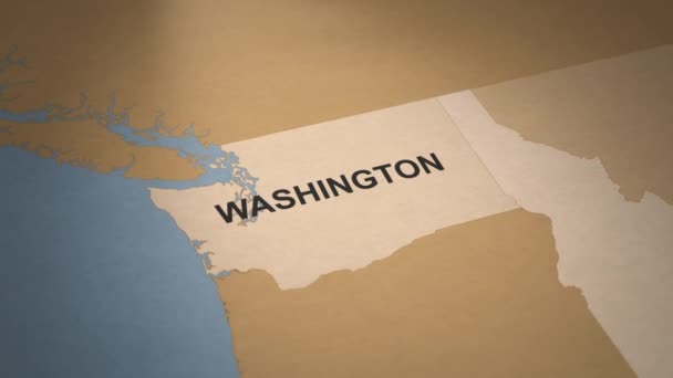 このアメリカ合衆国の地図は アメリカ合衆国を含むコレクションの一部です Adobe Effectsで作成されました — ストック動画