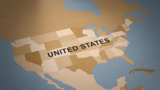 Diese Karte Des Bundesstaates Der Vereinigten Staaten Ist Teil Einer — Stockvideo