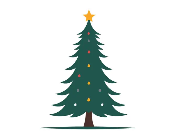 Soyut Noel ağacı, çam ağacı süslemesi, vahşi orman