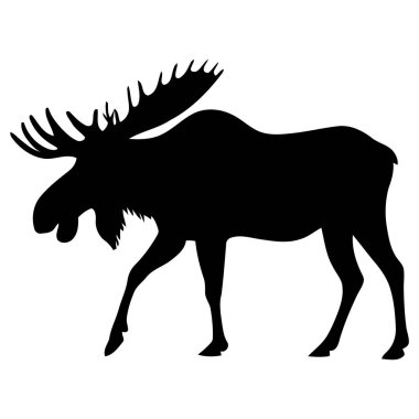 Vahşi hayvan örnekleri seti. Geyik silueti klipsi sanatı. - Evet. Vektör illüstrasyonu