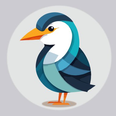 bir kuşun düz simge tasarımı