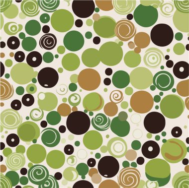 Renkli daireler ve halkaların soyut, pürüzsüz deseni. vektör illüstrasyonu
