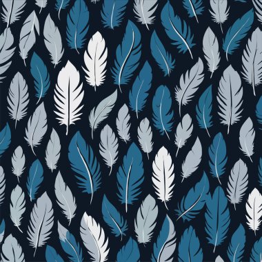 Elle çizilmiş yapraklı kusursuz vektör deseni