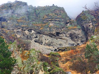Vardzia mağara manastırı ve şehir Gürcistan