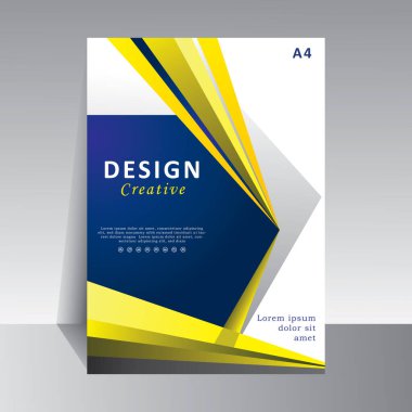 Kitap kapağı tasarımı, Broşür şablon tasarımı. Şirket yıllık raporu, katalog, dergi, broşür modeli. Soyut şekilli, yaratıcı, modern, parlak bir fikir.,