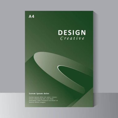 Kitap kapağı tasarımı, koyu yeşil renkli broşür tasarım şablonu, kapak tasarımı, yıllık rapor, şirket profil kapağı, kitapçık ve katalog kapağı için A4 boyut şablonu kullanılabilir. Vektör 10, vektör soyut arkaplan