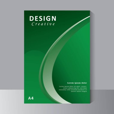 A4, Broşür, Yıllık Rapor, Magazin, Poster, Kurumsal Sunum, Portföy, Flyer, Infographic, yeşil renkli modern tasarım,