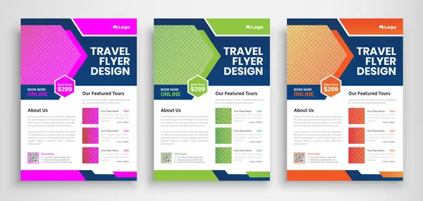 Seyahat broşürü tasarım şablonu. vektör illüstrasyonu