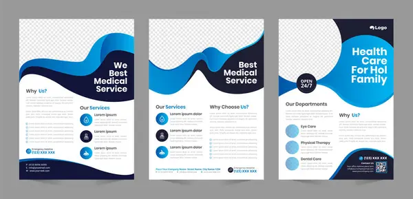 Sağlık sigortası broşür vektörü