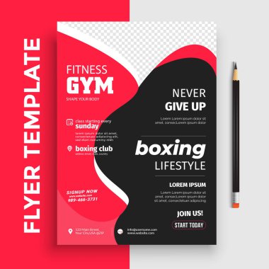 fitness kulübü sosyal medya afişi şablonu